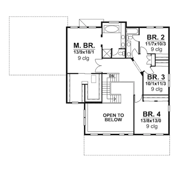 Prairie House Plan Second Floor - Mondavi Manor Prairie Home 072D-0047 - Shop House Plans and More