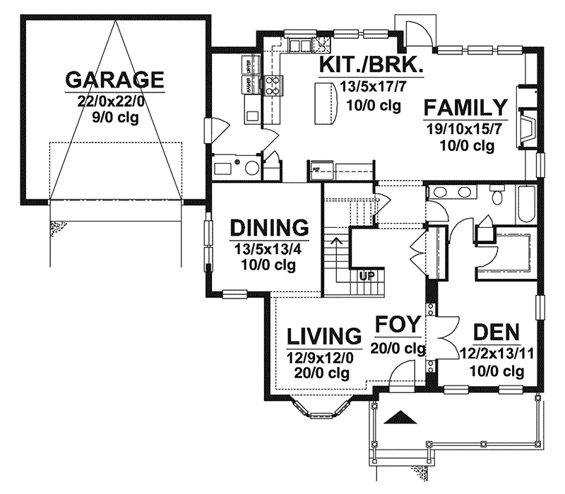 Southern House Plan First Floor - Pepper Lake Victorian Farmhouse 072D-0048 - Shop House Plans and More