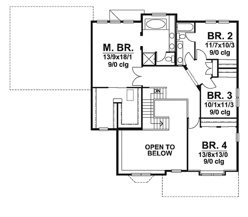 Colonial House Plan Second Floor - Pepper Lake Victorian Farmhouse 072D-0048 - Shop House Plans and More