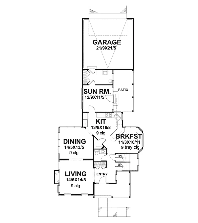 Country House Plan First Floor - Delworth Country Home 072D-0061 - Search House Plans and More