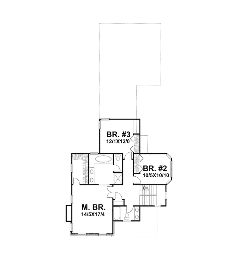 Southern House Plan Second Floor - Delworth Country Home 072D-0061 - Search House Plans and More