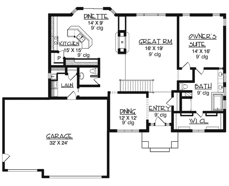 Florida House Plan First Floor - Herrick Sunbelt Style Home 072D-0067 - Search House Plans and More
