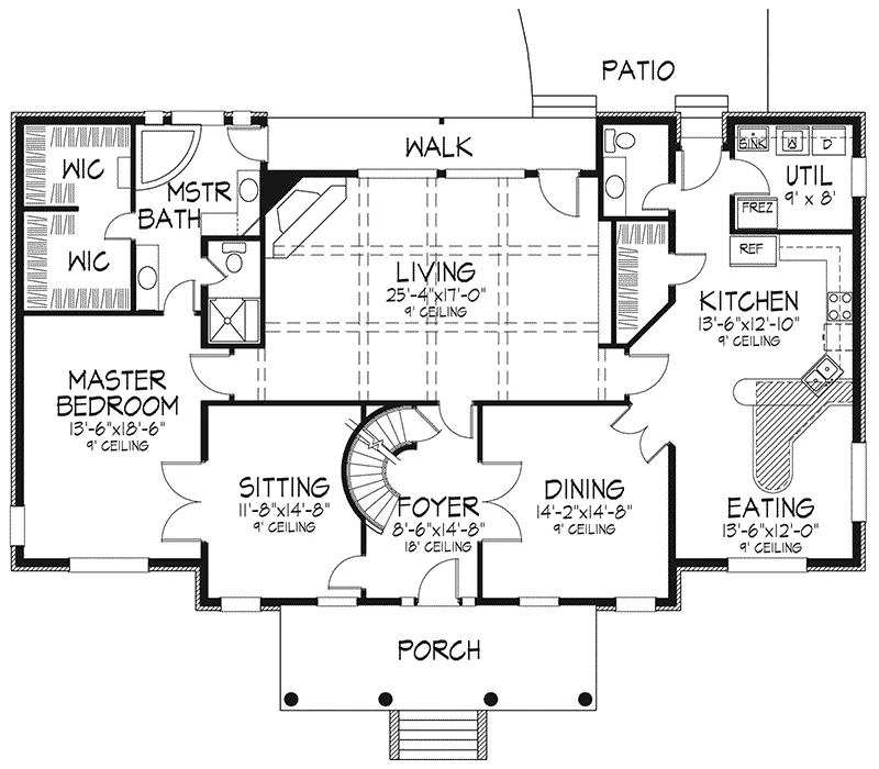 Luxury House Plan First Floor - Meghan Southern Plantation 072D-0074 - Shop House Plans and More