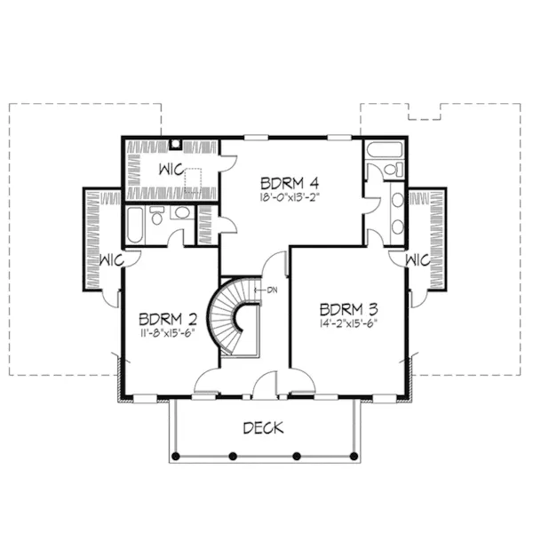 Luxury House Plan Second Floor - Meghan Southern Plantation 072D-0074 - Shop House Plans and More