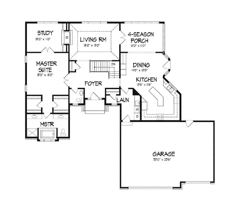 Modern House Plan First Floor - Aubusson Luxury Home 072D-0076 - Search House Plans and More