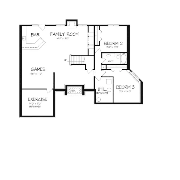 Luxury House Plan Lower Level Floor - Aubusson Luxury Home 072D-0076 - Search House Plans and More