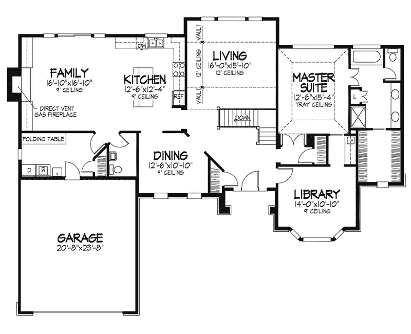 Modern House Plan First Floor - Boswell Manor Luxury Home 072D-0084 - Search House Plans and More