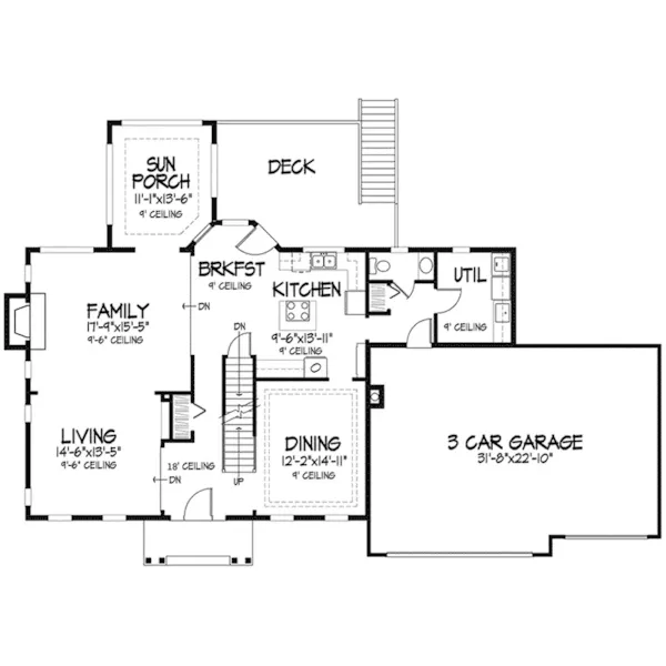 Country House Plan First Floor - Margolis Colonial Home 072D-0086 - Shop House Plans and More