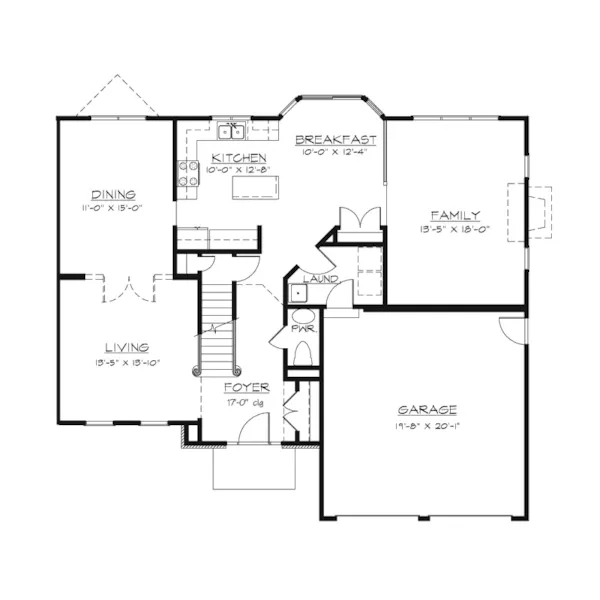 Greek Revival House Plan First Floor - Columbard European Style Home 072D-0093 - Search House Plans and More