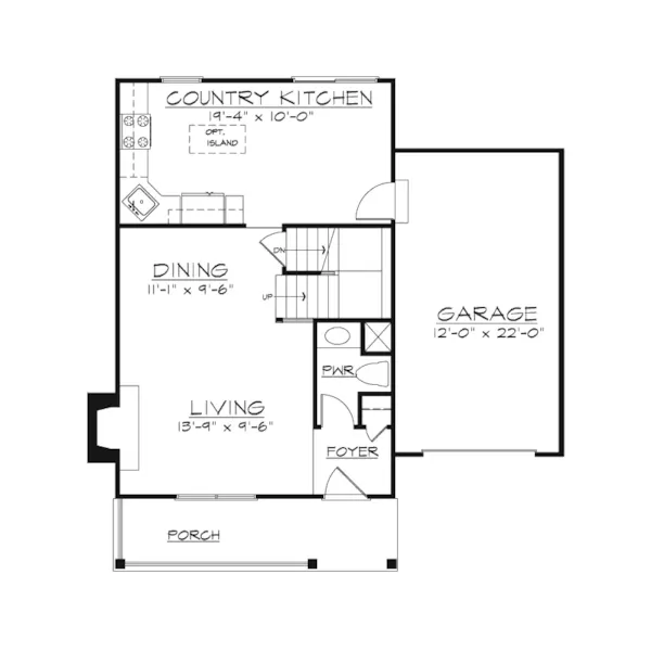 Farmhouse Plan First Floor - Sherland Country Home 072D-0095 - Shop House Plans and More