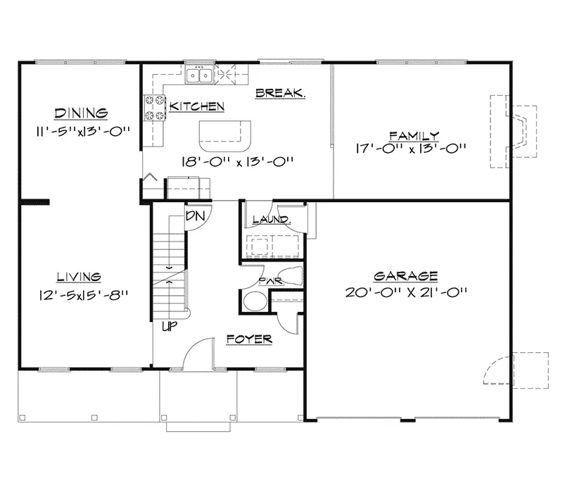 Southern House Plan First Floor - Parcelle Country Home 072D-0097 - Shop House Plans and More