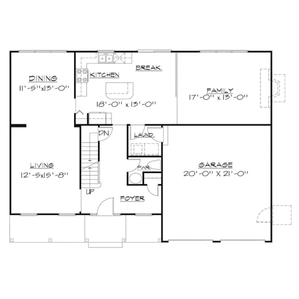 Traditional House Plan First Floor - Parcelle Country Home 072D-0097 - Shop House Plans and More