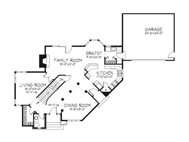 Contemporary House Plan First Floor - Markenson European Home 072D-0098 - Shop House Plans and More