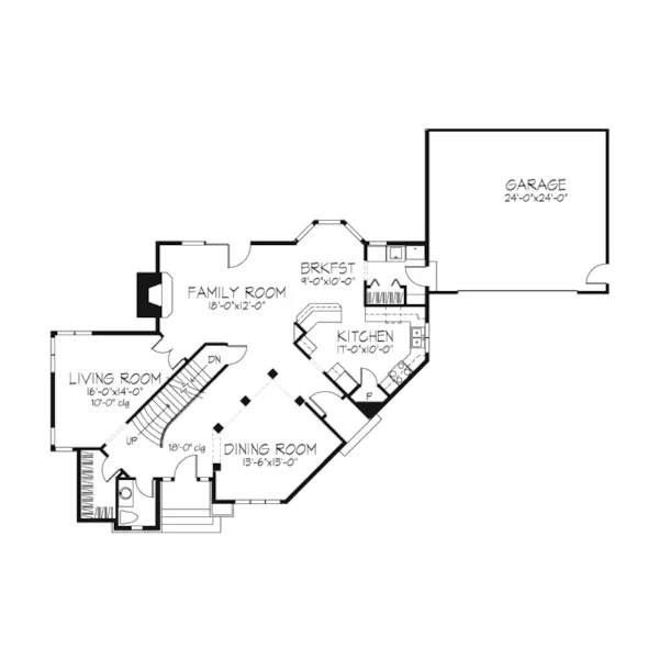 Modern House Plan First Floor - Markenson European Home 072D-0098 - Shop House Plans and More