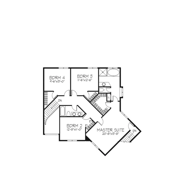 Modern House Plan Second Floor - Markenson European Home 072D-0098 - Shop House Plans and More