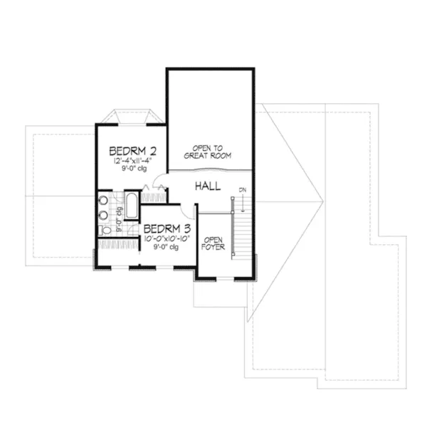 Colonial House Plan Second Floor - Pescara Traditional Home 072D-0100 - Shop House Plans and More