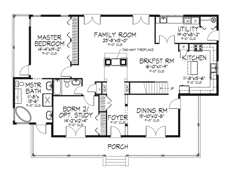 Farmhouse Plan First Floor - Janridge Country Home 072D-0101 - Search House Plans and More