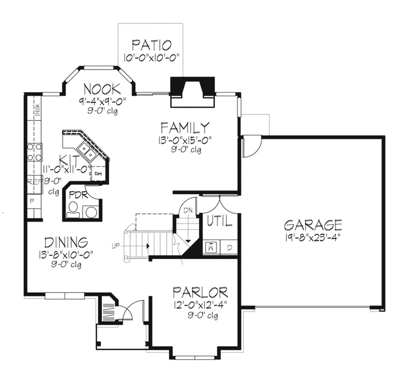 Country House Plan First Floor - Glengarry Traditional Home 072D-0105 - Search House Plans and More