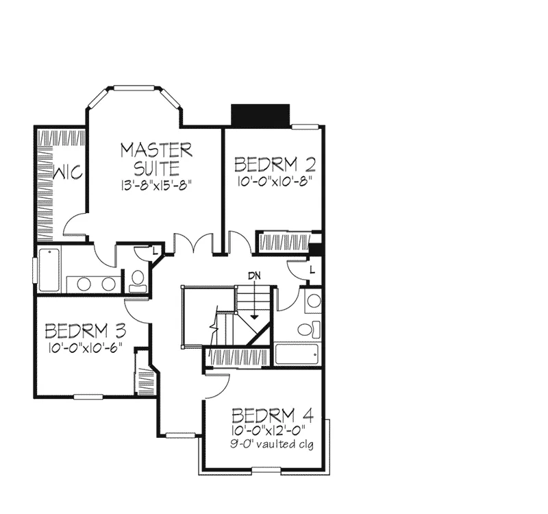 Southern House Plan Second Floor - Glengarry Traditional Home 072D-0105 - Search House Plans and More
