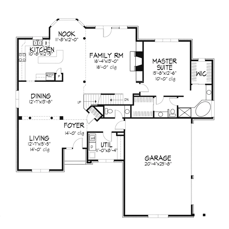 Southern House Plan First Floor - Allendorf Traditional Home 072D-0109 - Search House Plans and More
