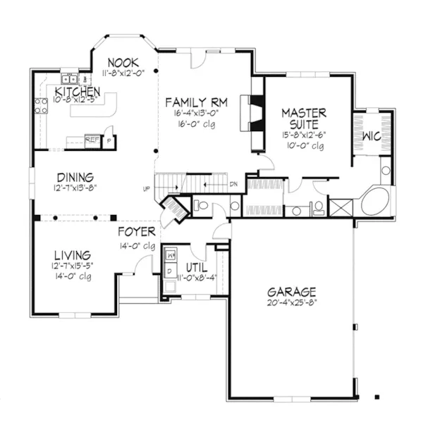 Modern House Plan First Floor - Allendorf Traditional Home 072D-0109 - Search House Plans and More