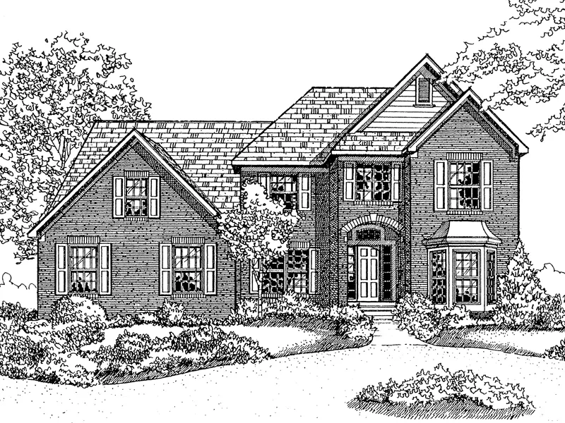 Traditional House Plan Front of Home - Langendorf Traditional Home 072D-0111 - Shop House Plans and More