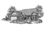 Ranch House Plan Front of Home - Wabash Ranch Home 072D-0112 - Shop House Plans and More