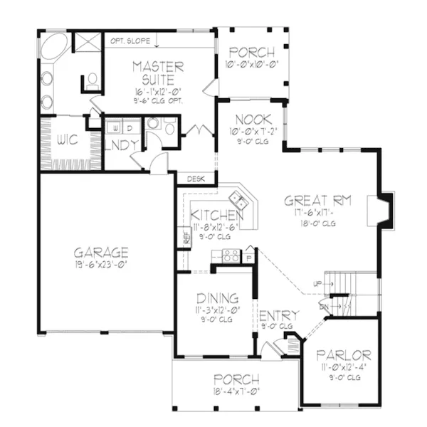 Colonial House Plan First Floor - Amarilis Colonial Home 072D-0113 - Search House Plans and More