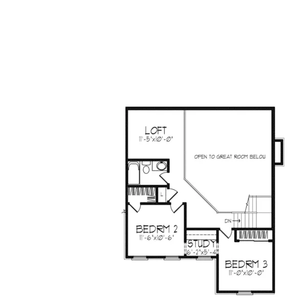 Colonial House Plan Second Floor - Amarilis Colonial Home 072D-0113 - Search House Plans and More