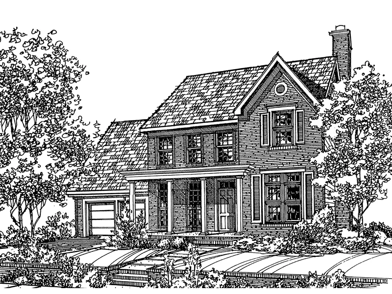 Country House Plan Front of Home - Amarilis Colonial Home 072D-0113 - Search House Plans and More