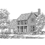 Colonial House Plan Front of Home - Amarilis Colonial Home 072D-0113 - Search House Plans and More