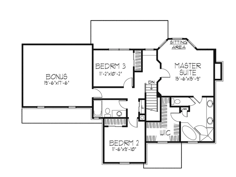European House Plan Second Floor - Brandvine Traditional Home 072D-0114 - Search House Plans and More