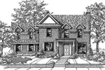 Modern House Plan Front of Home - Brandvine Traditional Home 072D-0114 - Search House Plans and More