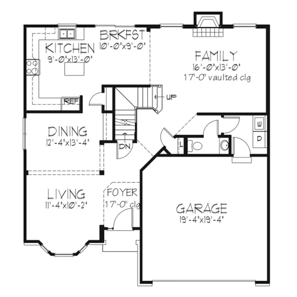 Traditional House Plan First Floor - Greeley Park Traditional Home 072D-0115 - Search House Plans and More