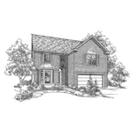 Traditional House Plan Front of Home - Greeley Park Traditional Home 072D-0115 - Search House Plans and More