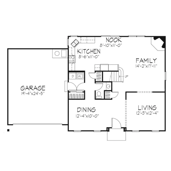 Georgian House Plan First Floor - Callan Early American Home 072D-0117 - Search House Plans and More