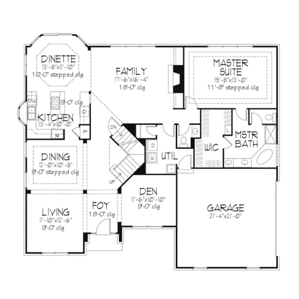 Traditional House Plan First Floor - Kramer Place Traditional Home 072D-0118 - Search House Plans and More