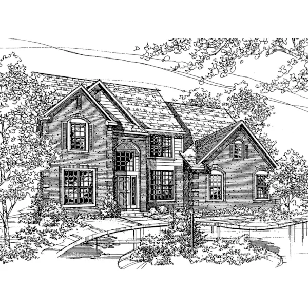 Traditional House Plan Front of Home - Kramer Place Traditional Home 072D-0118 - Search House Plans and More