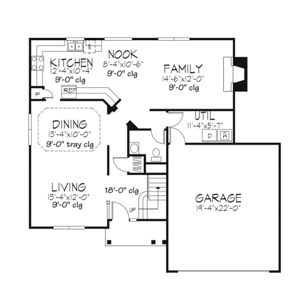 Traditional House Plan First Floor - Willowby Traditional Home 072D-0119 - Shop House Plans and More