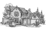 Traditional House Plan Front of Home - Willowby Traditional Home 072D-0119 - Shop House Plans and More