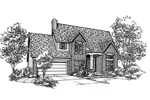 Modern House Plan Front of Home - Lamartina Manor Traditional 072D-0120 - Shop House Plans and More