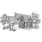 Traditional House Plan Front of Home - Lamartina Manor Traditional 072D-0120 - Shop House Plans and More