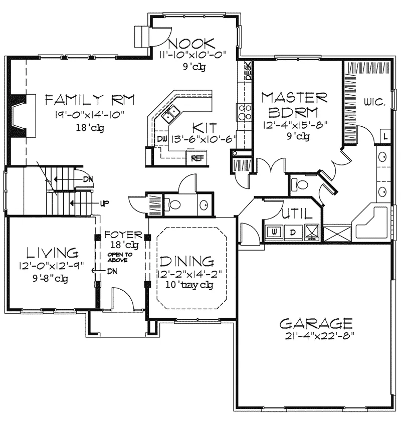 Country House Plan First Floor - Karla Traditional Home 072D-0123 - Search House Plans and More