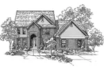 Southern House Plan Front of Home - Karla Traditional Home 072D-0123 - Search House Plans and More