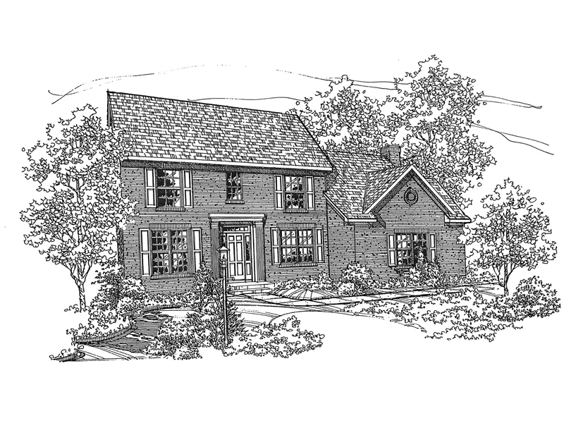 Southern House Plan Front of Home - Gazelle Peak Traditional Home 072D-0124 - Search House Plans and More