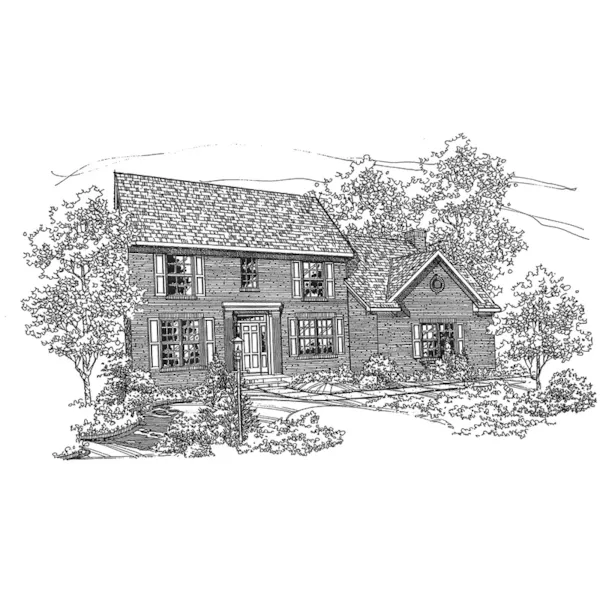 European House Plan Front of Home - Gazelle Peak Traditional Home 072D-0124 - Search House Plans and More