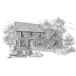 European House Plan Front of Home - Gazelle Peak Traditional Home 072D-0124 - Search House Plans and More