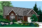 Ranch House Plan Front of Home - Elmira Park Ranch Home 072D-0125 - Search House Plans and More