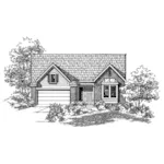 Southern House Plan Front of Home - Clifton Creek Ranch Home 072D-0131 - Search House Plans and More