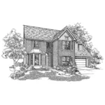 Colonial House Plan Front of Home - Bradbury Hill Traditional Home 072D-0132 - Search House Plans and More